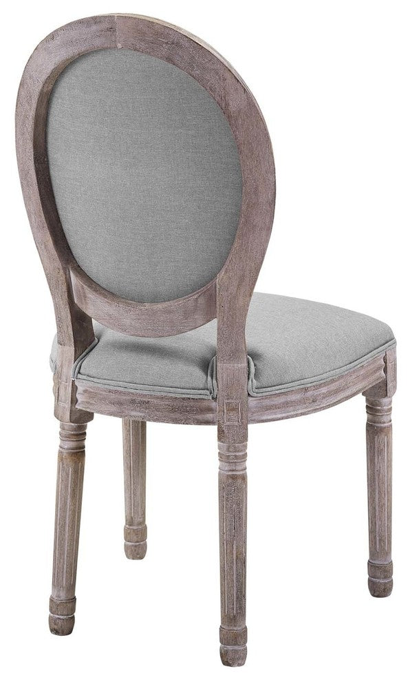 Light Gray Emanate Dining Side Chair Upholstered Fabric Set of 4