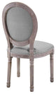 Light Gray Emanate Dining Side Chair Upholstered Fabric Set of 4