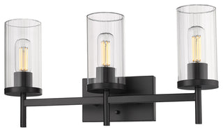 Golden Lighting 7011-BA3 Winslett 3 Light 23"W Vanity Light - Matte Black /