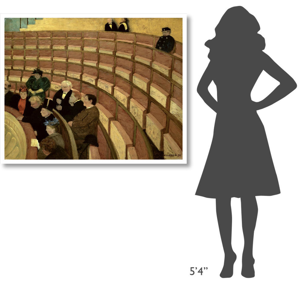 "Third Level at the Theatre in Chatelet" Print by Felix Vallotton, 46"x37"