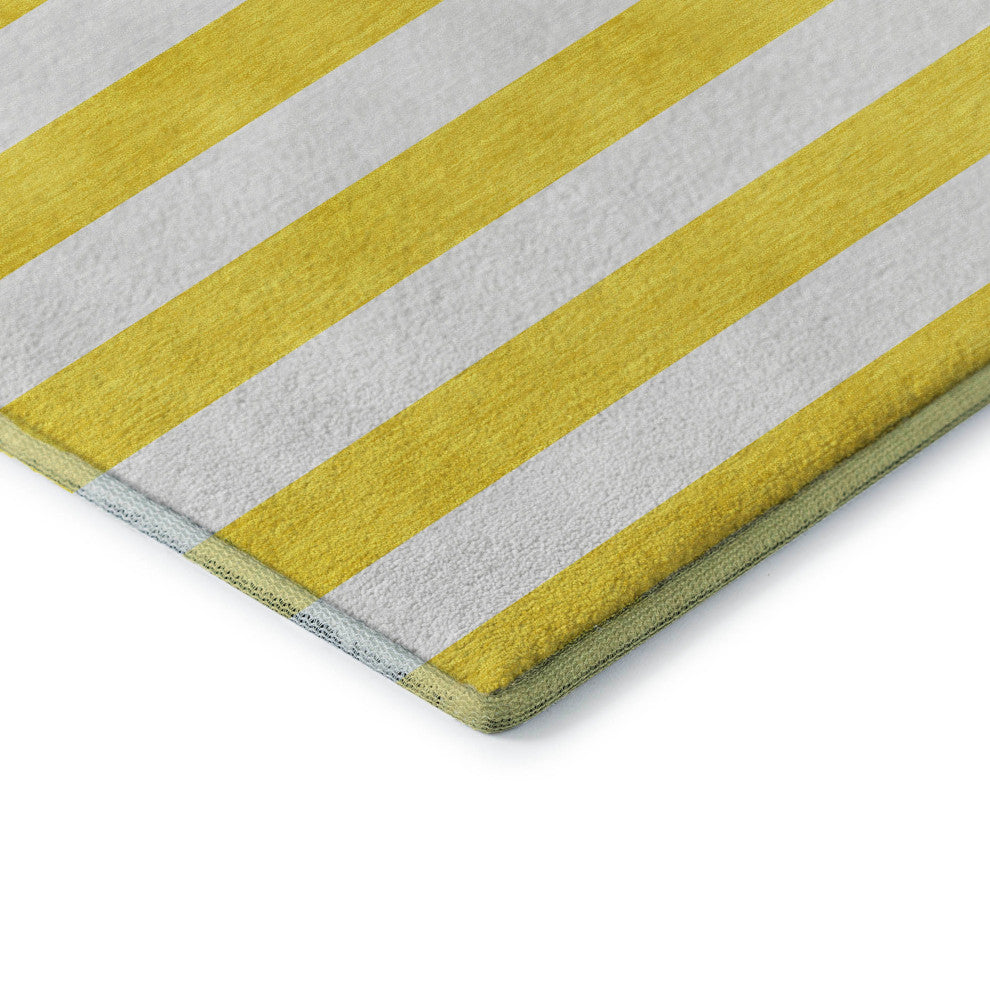 Premium Machine Washable Mayfield AMF528 Yellow 10' x 14' Rug