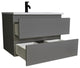 Salt 20Dx24" Floating Bathroom Vanity, Gray With Acrylic Top