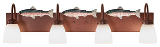 33 Wide Rainbow Trout 4 Light Vanity Light