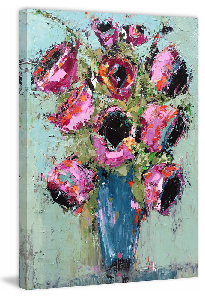 "Bright Bouquet" Painting Print on Wrapped Canvas, 16"x24"