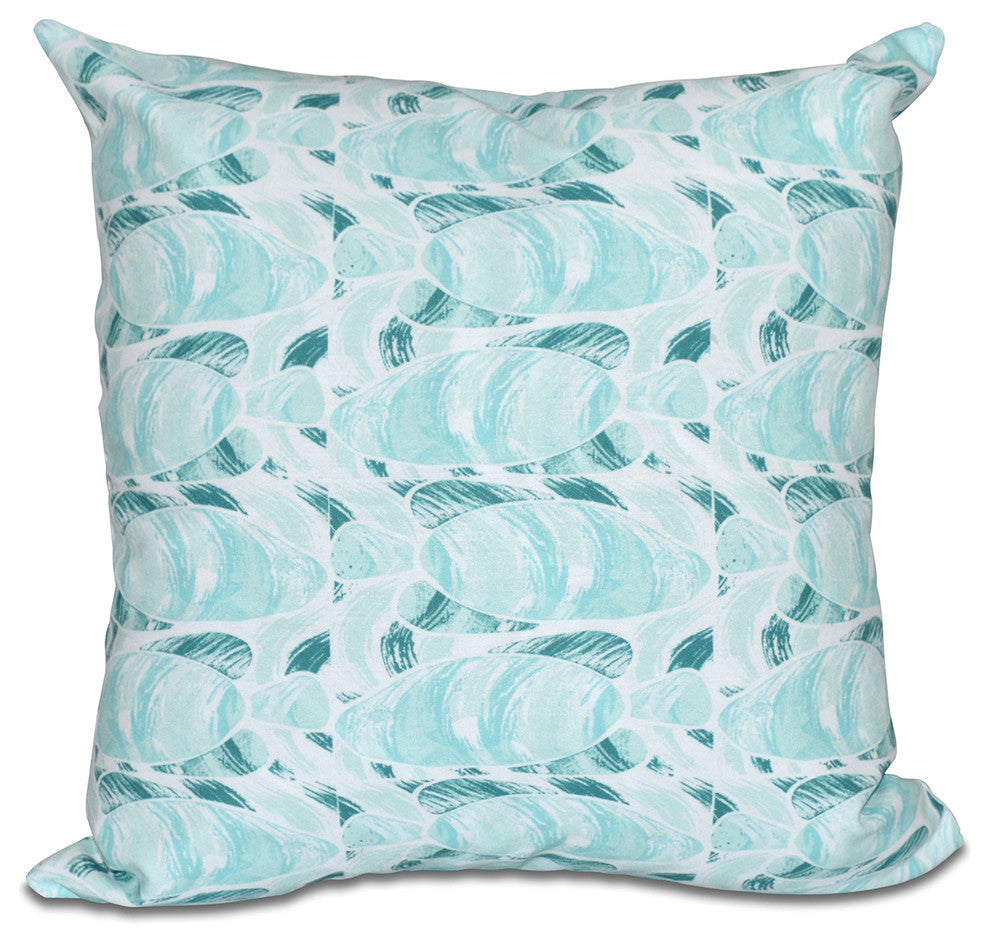 Fishwich, Animal Print Pillow, Teal, 26"x26"