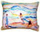 Playing at the Beach Small Outdoor/Indoor Pillow 11x14 - Set of Two