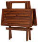 Bare Decor Ravinia Folding Teak Small Table, Oiled Finish