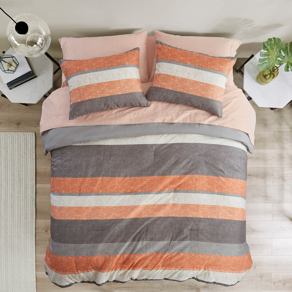 Madison Park Essentials Jaxon Stripe Comforter Set With Bed Sheets