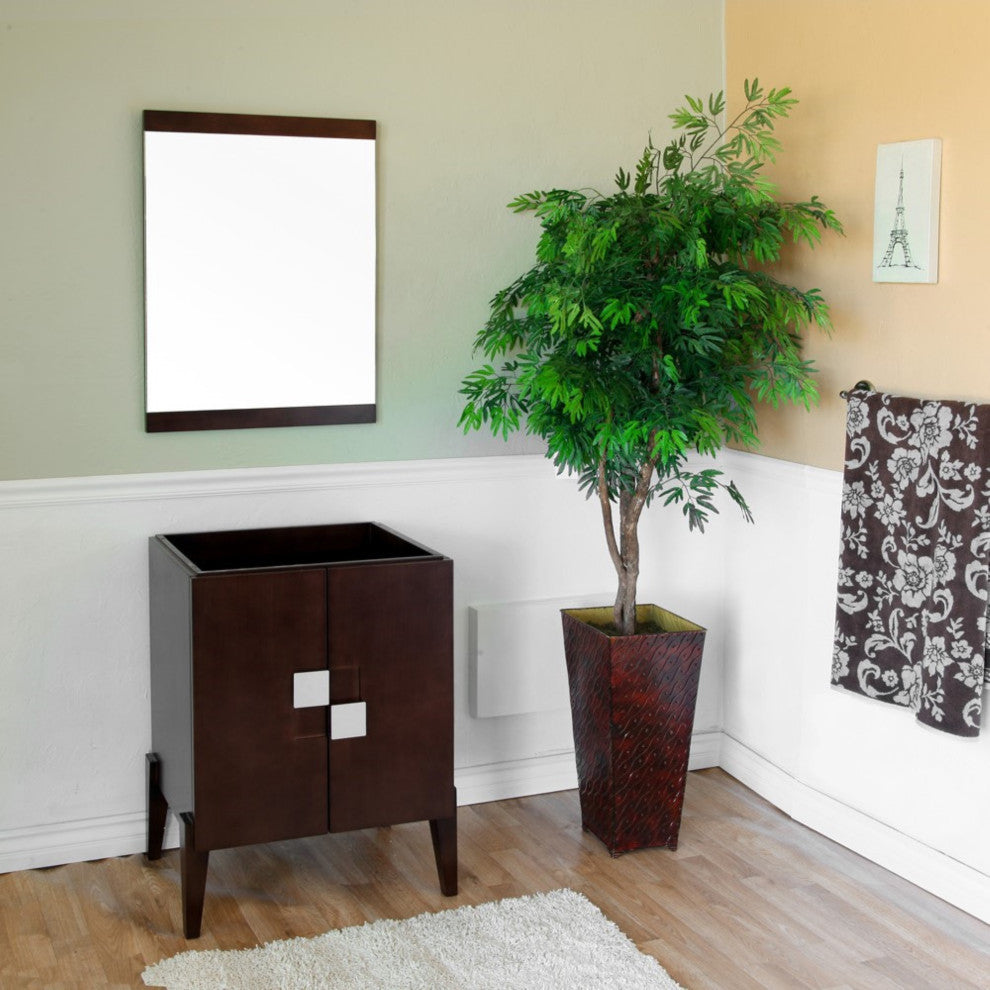25" Single Sink Vanity-Wood-Walnut
