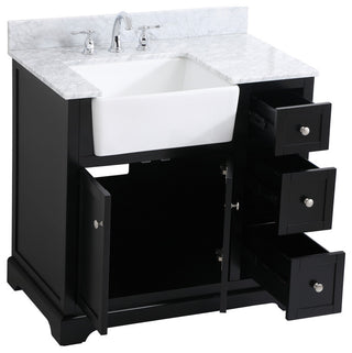 Home Living 22" Farmhouse Black-Light Bathroom Vanity