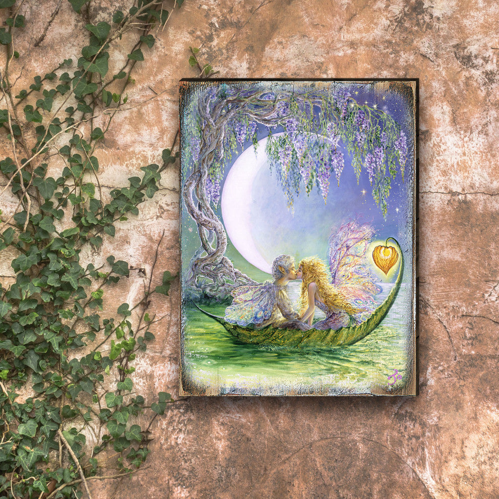 Wisteria Moon Wall and Table Top Wooden Decor, 48x36