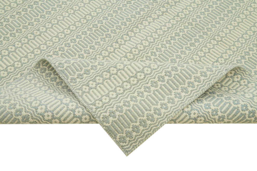 Rug N Carpet - Handmade Modern Design 8' 0'' x 10' 0'' Wool Flatweave Kilim Rug