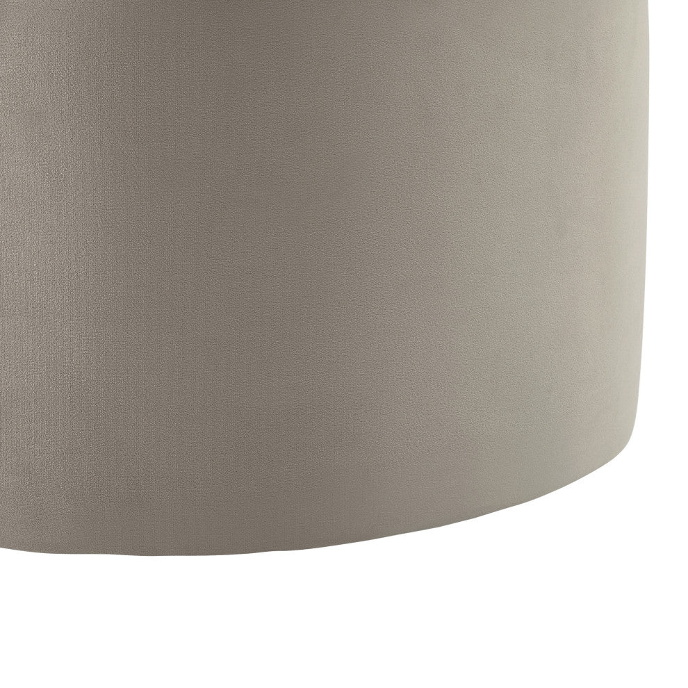 Rustic Manor Jalayah Ottoman, Upholstered, Velvet, Taupe