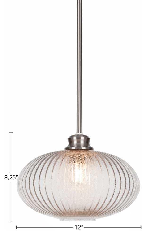 Carina 1-Light Pendant, Brushed Nickel