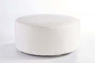 Round Cocktail Ottoman, Cayenne