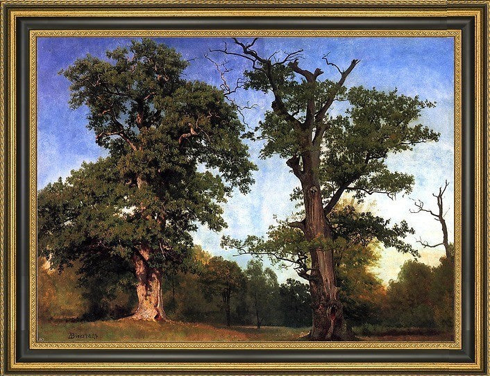 Albert Bierstadt Pioneers of the Woods Framed Premium Canvas Print, 21"x28"
