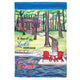 Flag Cabin A Day At The Lake 29x42