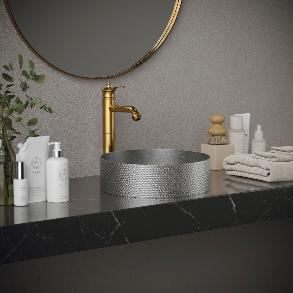 Karran 1-Handle 1-Hole Vessel Faucet With Pop-up Drain, Gold