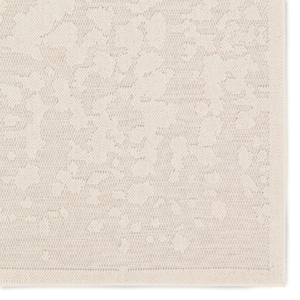 Vibe Paradox Indoor/Outdoor Abstract Cream Runner Rug 3'X8'