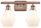 Innovations 516-2W-AC-G651-6-LED 2-Light Bath Vanity Light, Antique Copper