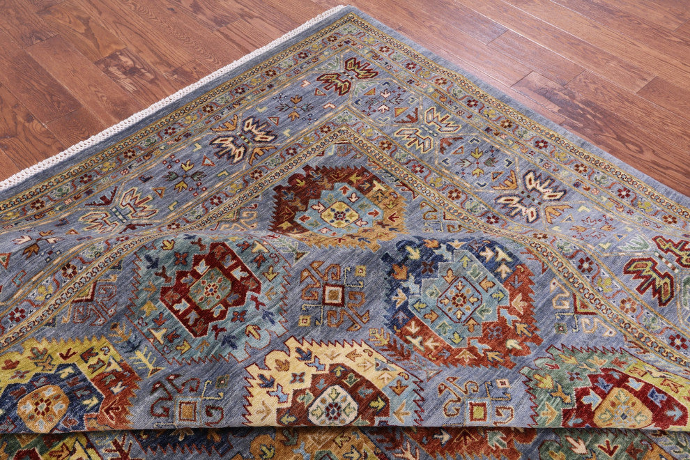 Handmade Fine Turkmen Wool Rug 10' 1" X 13' 9" - Q15635