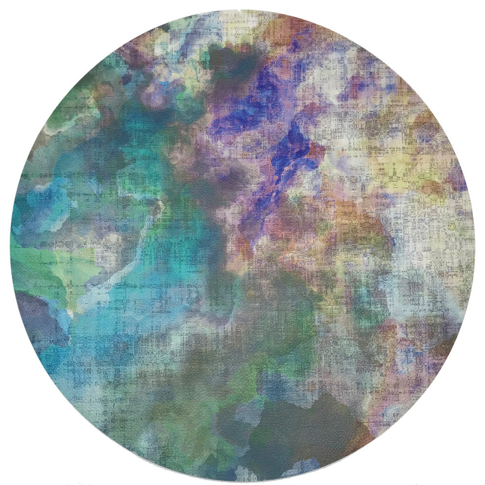 Impressionism Coast 16" Round Pebble Placemats, Set of 4