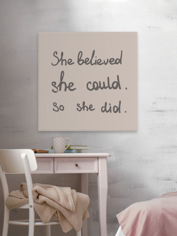 "She Did It" Painting Print on Wrapped Canvas, 32x32