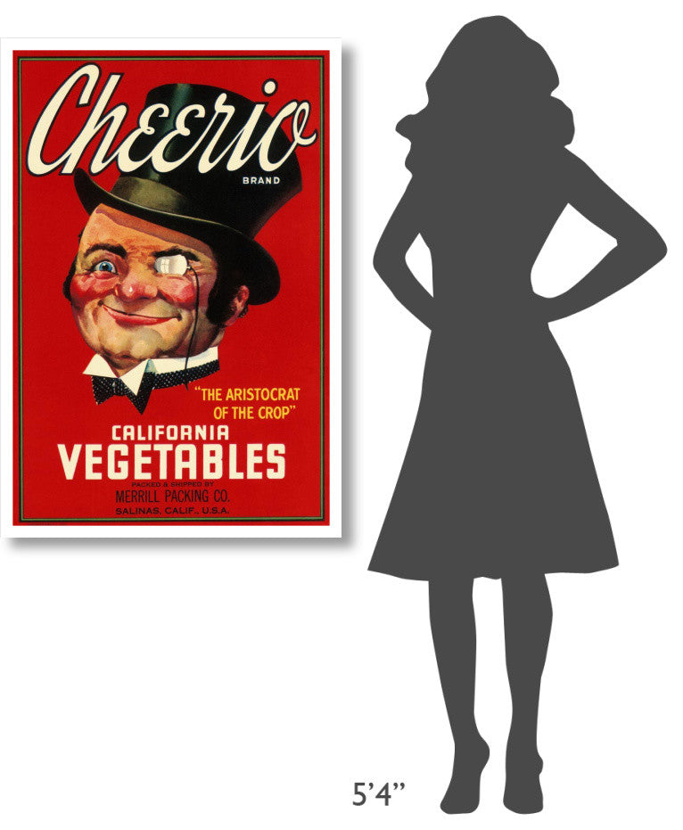 "Cheerio Brand California Vegetables" Digital Paper Print by Retrolabel, 29"x42"