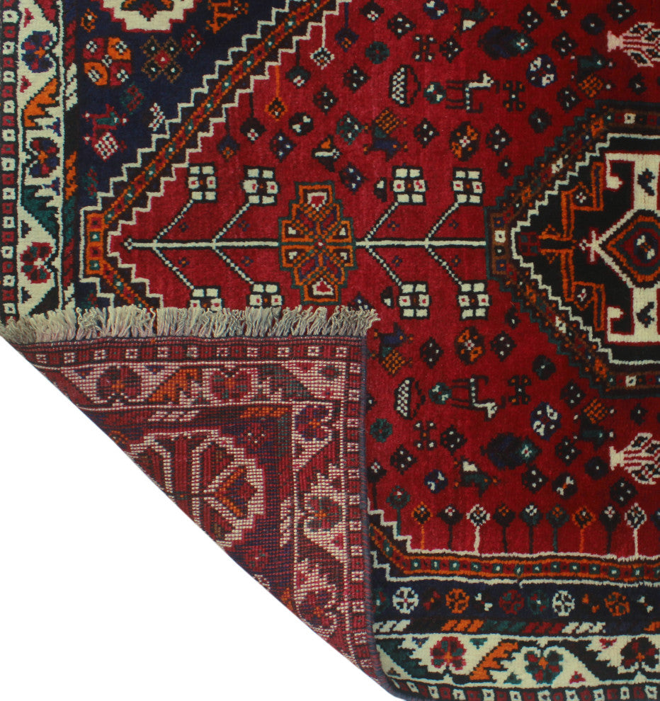 Fine Vintage Distressed Sadiki Red Rug