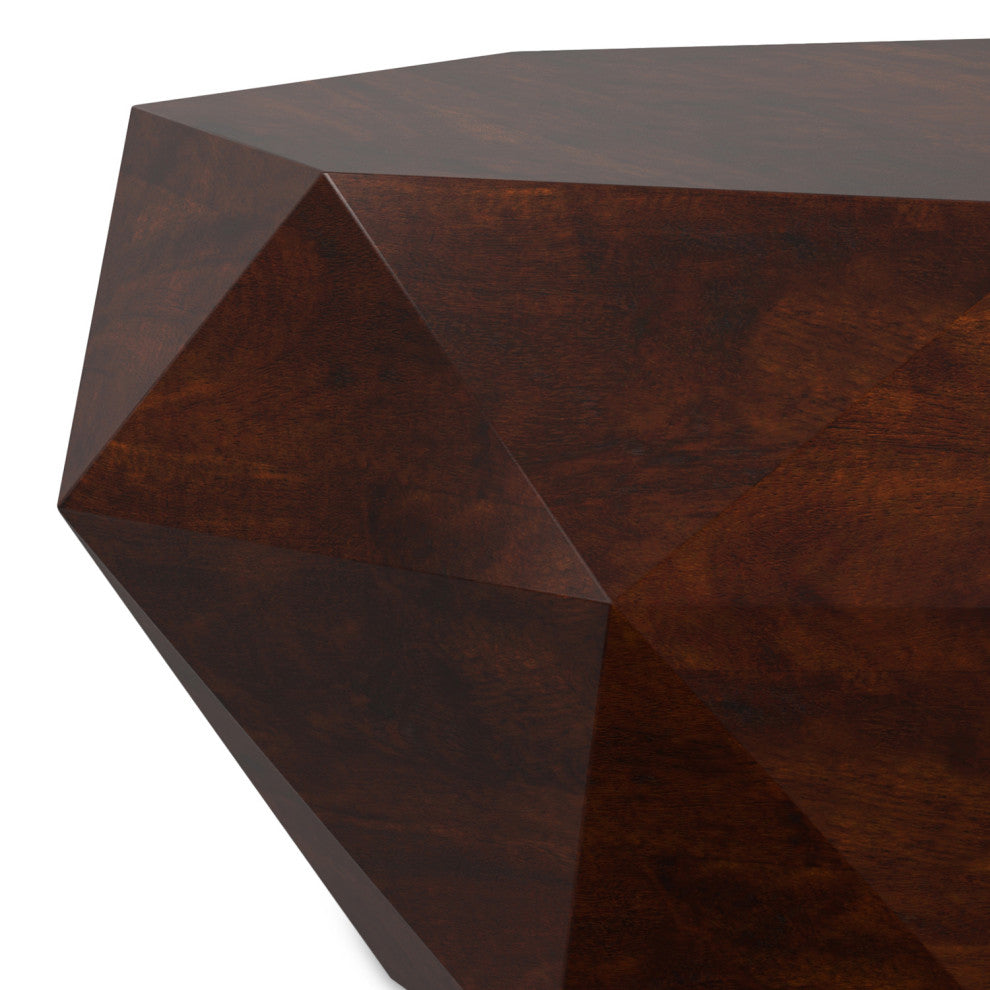 Zayn SOLID ACACIA WOOD Coffee Table, Walnut Brown