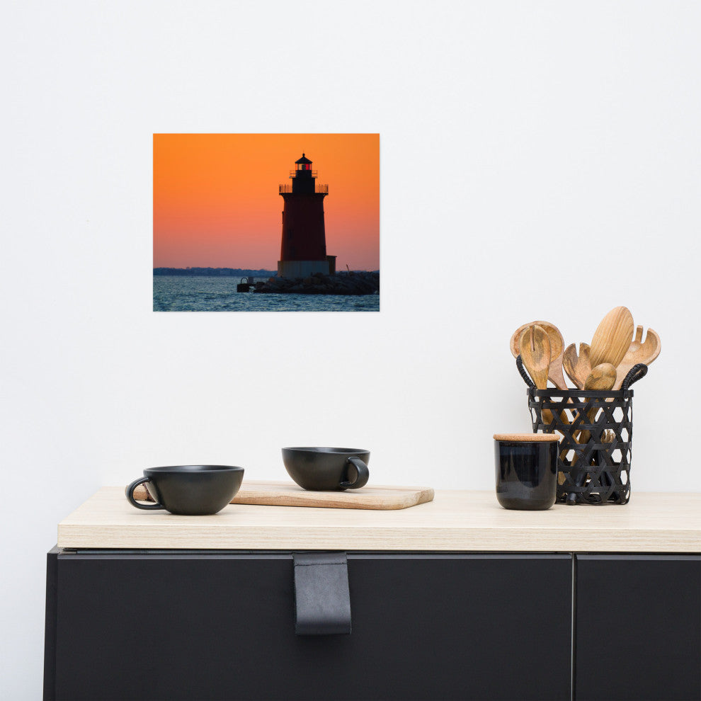 Sunset at Henlopen State Park 3 Landscape Photo Unframed Wall Art Print, 11" X 14"