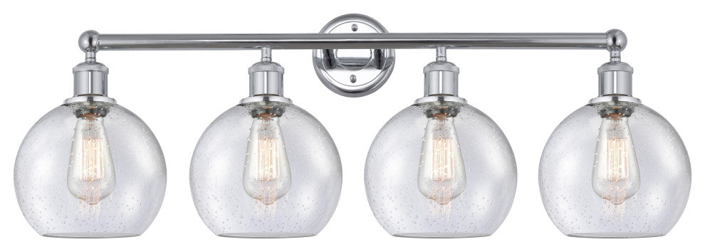 Athens 4-Light 35" Bath Vanity Light, Polished Chrome, Seedy