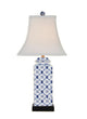 Akil Porcelain Table Lamp, Blue and White