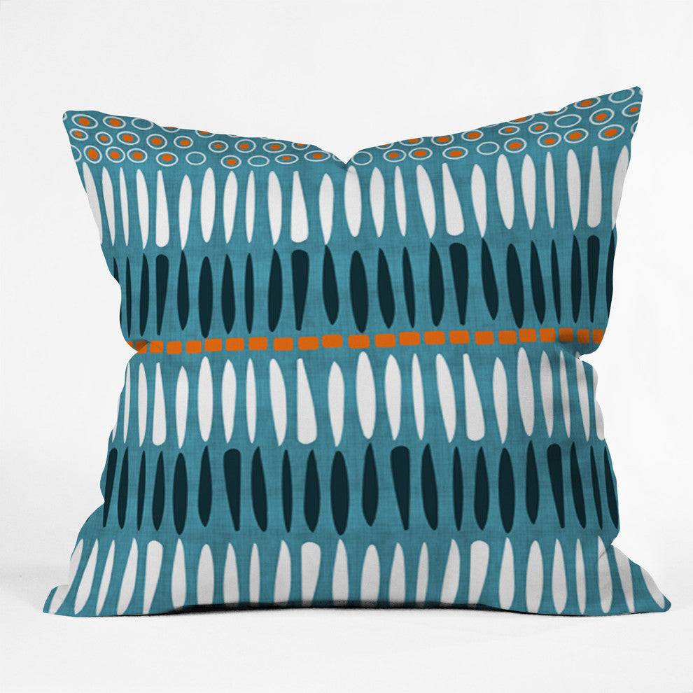 Caroline Okun Baby Teeth Mudcloth Throw Pillow