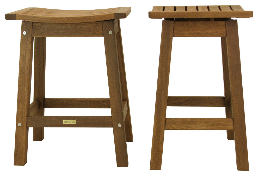 Counter Height Eucalyptus Stool, Set of 2