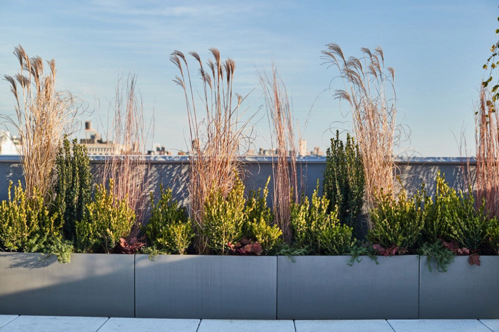 Belmont Rectangle Planter Box, Gray, 30"x10"x10"