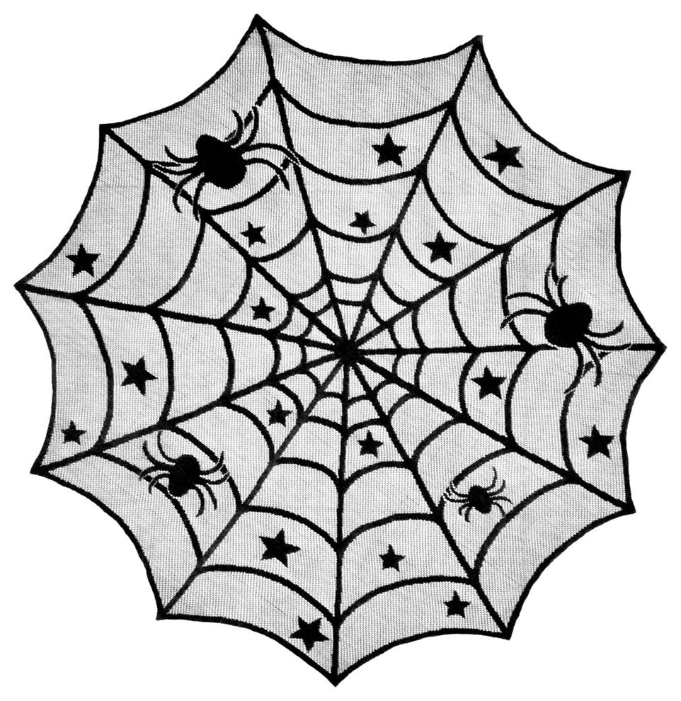 Halloween Lace Table Topper 40 Round