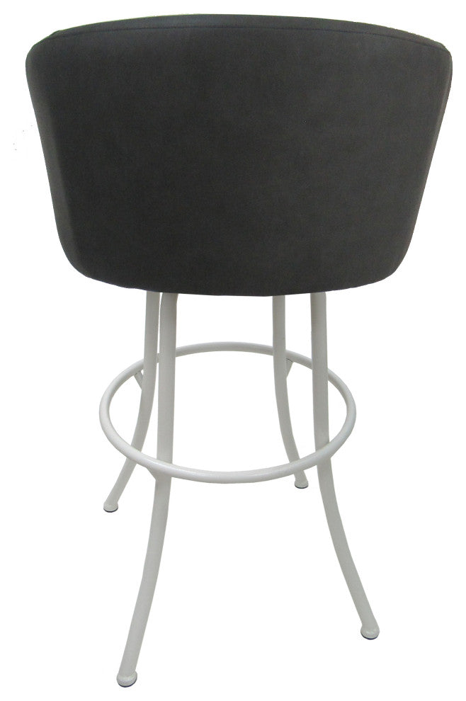 Swivel Counter Metal Bar Stool 26", 30" Extra Tall 34" - Joey, Moonstone - White