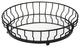 HomeRoots 20" Matte Black Wavy Metal With Mirrored Glass Bottom Round Tray