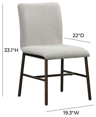 TOV Furniture Bushwick Taupe Upholstered Dining Chair (Set of 2)