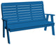 Poly Winston Garden Bench, Blue, 4 Foot
