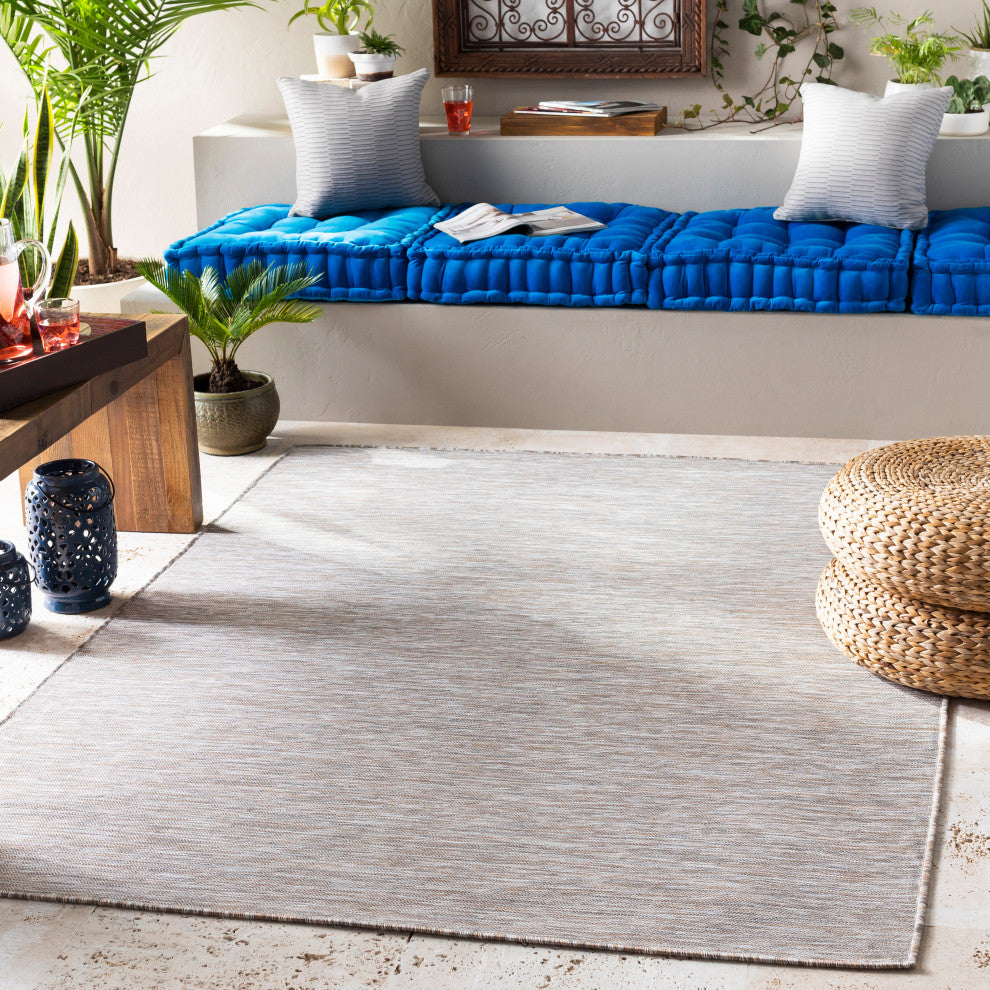 Surya Pasadena PSA-2301 6'7"x9' Rug, Camel/Medium Gray/Light Gray