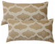 Safi Jacquard Lumbar 2 Pieces Pillow Shell Set, Taupe, 14"x26"