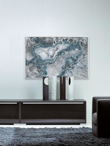 "Icy Layers" Floater Framed Painting Print on Canvas, 24"x16"