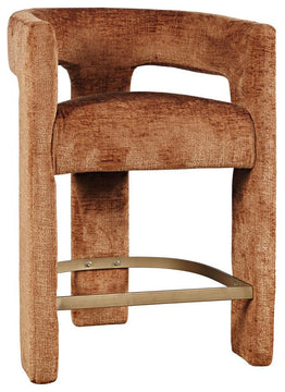 Gwen Modern Luxury Jacquard Fabric Upholstered Sculpture Counter Stool