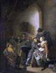 Jan Miense Molenaer Amorous Couple in an Inn, 21"x28" Gallery Wrapped Canvas