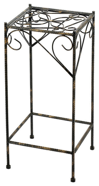 26.18" Large Celtic Clover Square Cast-Iron Plant Stand