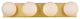 4 Light Brass And Frosted White Bath Sconce