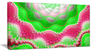 Snake Skin Exotic Flower, Abstract Wall Art Canvas, 32x16