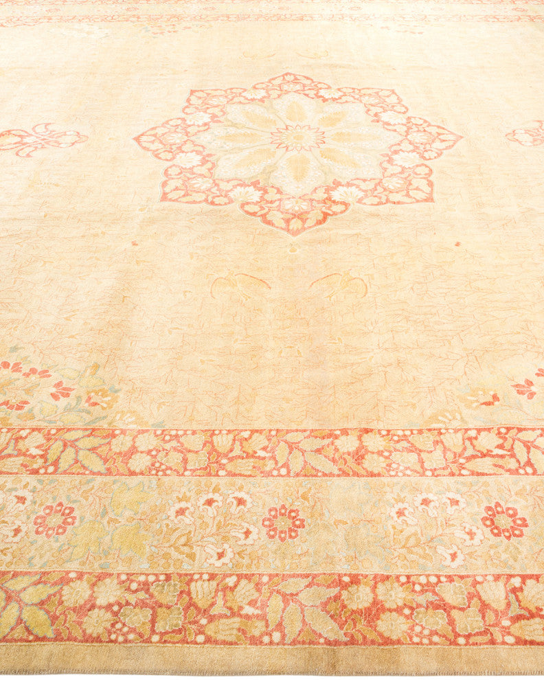 Mogul, One-of-a-Kind Hand-Knotted Area Rug Yellow, 12'2"x17'6"
